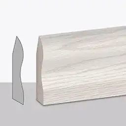 Premium Beyaz Meşe Süpürgelik Modeli